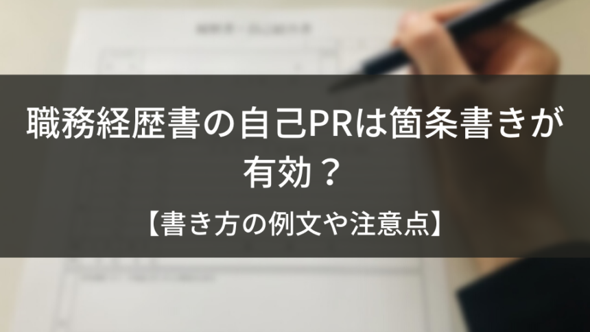 職務経歴書　自己PR